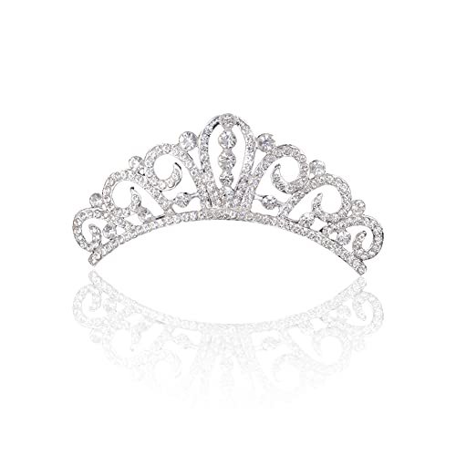 Mini Prinzessin Krone Kamm Strass Kinder Haarkamm Glänzende Perle Kopfbedeckung Geburtstag Haarteil Dekorative Haarschmuck für Mädchen von Ztexkee