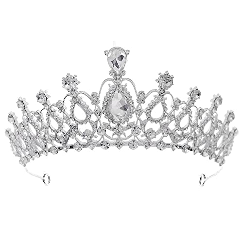 Queen Stirnband Vintage Braut Krone Künstliche Kristall Diamant Braut Stirnband für Hochzeit Geburtstag Foto Prop von Ztexkee