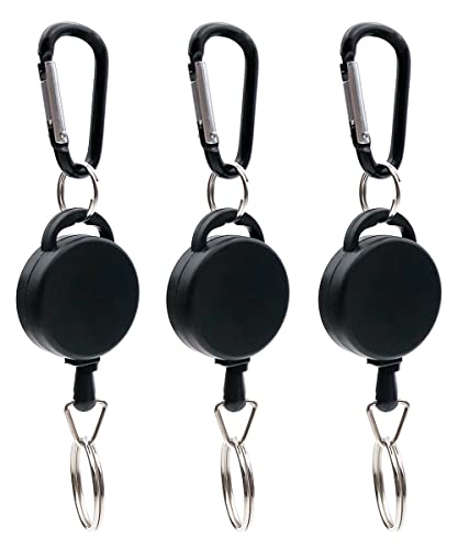 3 Stückeschlüsselanhänger ausziehbar,schlüsselband ausziehbaraus,mit 65cm Ausziehbar Stahlseil,einziehbarer schlüsselanhänger,ausweishalter ausziehbar für Freien, den täglichen Gebrauch -Schwarz 3 Stückeschlüsselanhänger ausziehbar,schlüsselband ausziehbaraus,mit 65cm Ausziehbar Stahlseil,einziehbarer schlüsselanhänger,ausweishalter ausziehbar für Freien, den täglichen Gebrauch -Schwarz von Zthluyc
