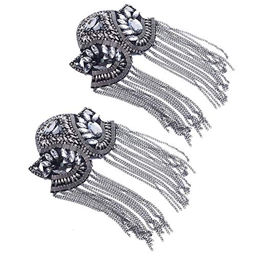 Damen Kinder Schulterklappen Kristall Perlen Kette Schulter Brosche Bretter Abzeichen Bühnenkleid Medaille Zubehör von The Pair, Metall, Strasssteine Damen Kinder Schulterklappen Kristall Perlen Kette Schulter Brosche Bretter Abzeichen Bühnenkleid Medaille Zubehör von The Pair, Metall, Strasssteine von Zthread