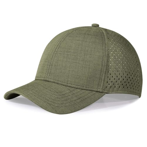 Oversize XXL Baseballkappe für große Köpfe, extra große Performance Snapback Hüte Mesh Ballkappe für Golf, Laufen, Workout, Grün (Army Green), L-4XL von Ztl