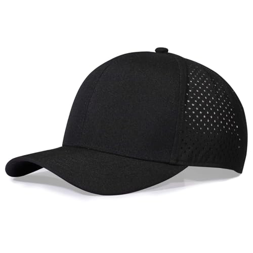 Oversize XXL Baseballkappe für große Köpfe, extra große Performance Snapback Hüte Mesh Ballkappe für Golf, Laufen, Workout, Schwarz, L-4XL von Ztl