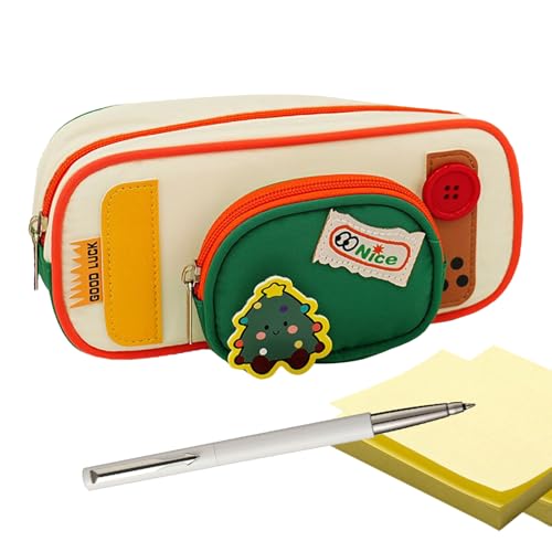 Zuasdvnk Ästhetisches Federmäppchen – Cartoon-Stifthalter, Aufbewahrungstasche – niedliche Schreibwaren, große Kapazität, Stifthalter, Schulbedarf für Kinder, Frauen, Lehrer, Reisen von Zuasdvnk