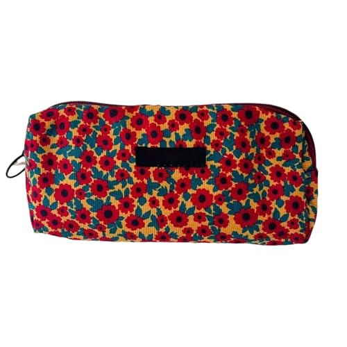 Zuasdvnk Blumen-Make-up-Tasche, Blumen-Bleistift-Beutel | Kosmetiktasche Stifttasche Reißverschlusstasche,Aufbewahrungstasche, Make-up-Organizer, Kulturbeutel, Stifteetui mit Blumenmuster für Damen Zuasdvnk Blumen-Make-up-Tasche, Blumen-Bleistift-Beutel | Kosmetiktasche Stifttasche Reißverschlusstasche,Aufbewahrungstasche, Make-up-Organizer, Kulturbeutel, Stifteetui mit Blumenmuster für Damen von Zuasdvnk
