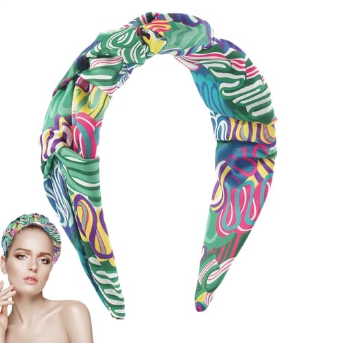 Zuasdvnk Breite Stirnbänder für Frauen | Vintage breite Haarbänder | Satin-Stoff-Stirnbänder, Haarstyling-Zubehör für Abschlussball, Konzerte, Hochzeiten von Zuasdvnk