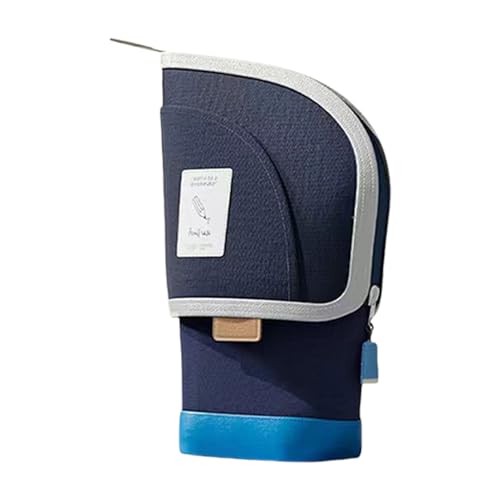 Zuasdvnk Federmäppchen – Federmäppchen – Behälter mit großem Fassungsvermögen, 2-in-1 einziehbare Aufbewahrungstasche für Schreibwaren, Heimarbeitslehrer, blau, Refer to description, Unisex von Zuasdvnk