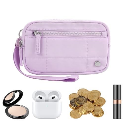 Zuasdvnk Handgelenk-Geldbörse für Frauen – tragbare Clutch – Kleingeldhalter, Münzgeldbörse mit Reißverschluss, stilvolle Kleingeldtasche für Reisen, Kreditkarten, Handy, Schlüssel, Münzen, violett, Zuasdvnk Handgelenk-Geldbörse für Frauen – tragbare Clutch – Kleingeldhalter, Münzgeldbörse mit Reißverschluss, stilvolle Kleingeldtasche für Reisen, Kreditkarten, Handy, Schlüssel, Münzen, violett, von Zuasdvnk