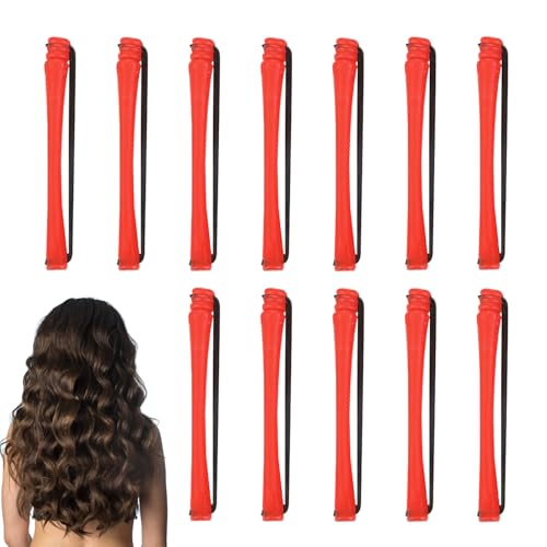 Zuasdvnk Hitzelosen Lockenstange, Haarschlangen für Frauen | 12-fache Haarwalzen mit Rutschgummi-Bändern - Hitzeloser Styler, tragbares Werkzeug für - und Reiseanwendung von Zuasdvnk