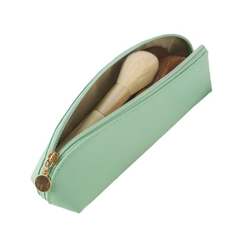 Zuasdvnk Make-up-Tasche für Damen, Aufbewahrungs-Kosmetiktasche, tragbar, multifunktional, PU-Kulturbeutel, große Kapazität, Make-up-Pinsel-Organizer für Camping, Grün [Pinseltasche], Refer to von Zuasdvnk
