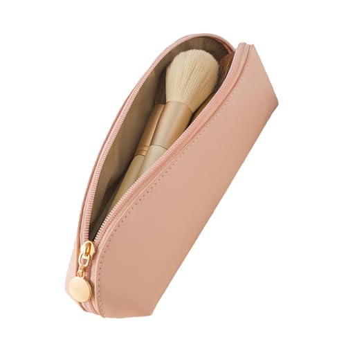 Zuasdvnk Make-up-Tasche für Damen, Aufbewahrungs-Kosmetiktasche, tragbar, multifunktional, PU-Kulturbeutel, große Kapazität, Make-up-Pinsel-Organizer für Camping, Rose Pink [Pinseltasche], Refer to von Zuasdvnk