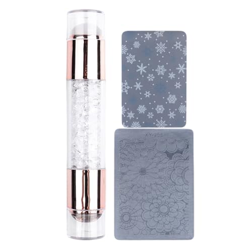 Zuasdvnk Nagelstempel-Werkzeug – Maniküre-Stempelstifte – doppelseitiges Design mit Strass verzierte Stempelstifte Kit für Frauen, Salon, Heimpraxis von Zuasdvnk