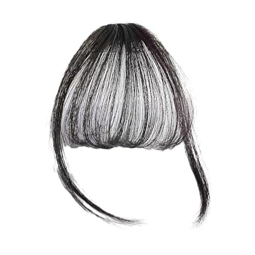 Fake Pony Haarteil Mit Klammer, Pony Extension Fake Bangs, Haarteile Echthaar Clips, Haarverlängerung Clip In Pony Echthaar, Clip Bangs Für Frauen Dates, Leistung, Ausgehen, Tägliches von Zubehors