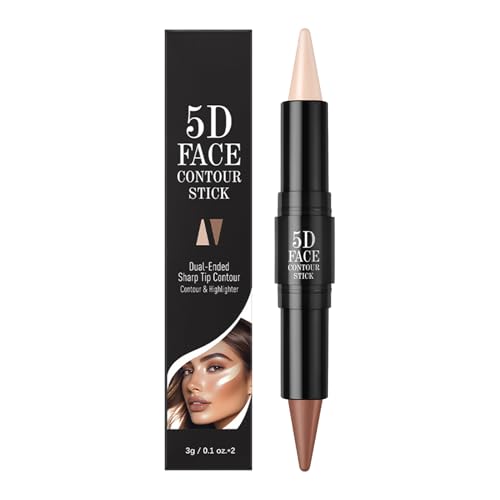 Zubehors 2-in-1 Lidschatten Und Highlighter Natürlich, 5D Duals-Ended Makeup Contouring Stick, Highlighter Stick Konturenstift Mit Zwei Enden, Sofortiges Ergebnis, Formt Und Hellt Auf von Zubehors