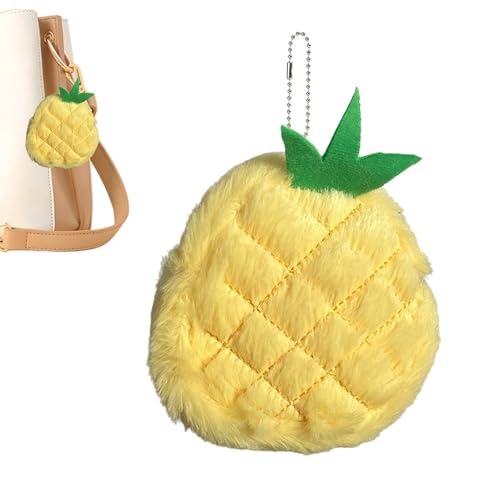 Zubehors Frucht-Plüsch-Münzbeutel,-Münzbeutel,Münzbeutel und Kleingeldhalter im Cartoon-Frucht-Design - Verschleißfeste kleine Geldbörse mit Fruchtdesign, Plüschtaschenanhänger, multifunktional, von Zubehors