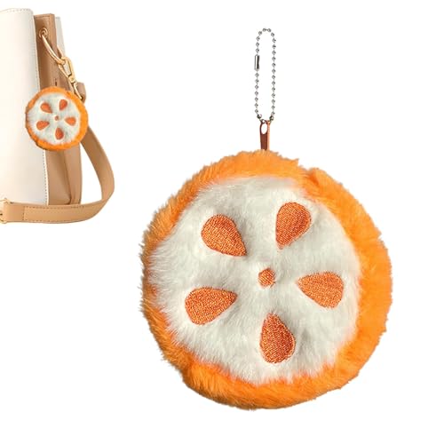 Zubehors Frucht-Plüsch-Münzbeutel,-Münzbeutel | Kleines Portemonnaie und Kleingeldhalter im Cartoon-Stil - Verschleißfeste kleine Geldbörse mit Fruchtdesign, Plüschtaschenanhänger, multifunktional, von Zubehors