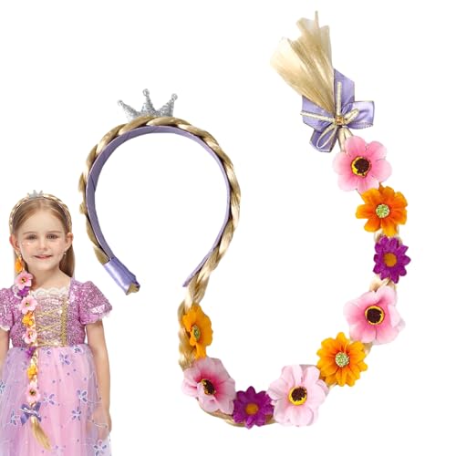 Zubehors Kleinkindperücken, Stirnband -Perücke - Junge Mädchen Stirnband -Perücke | Buntes weiches Styling -Werkzeug hautfreundliches realistisches Haarstück für Cosplay -Partyspielzeug von Zubehors