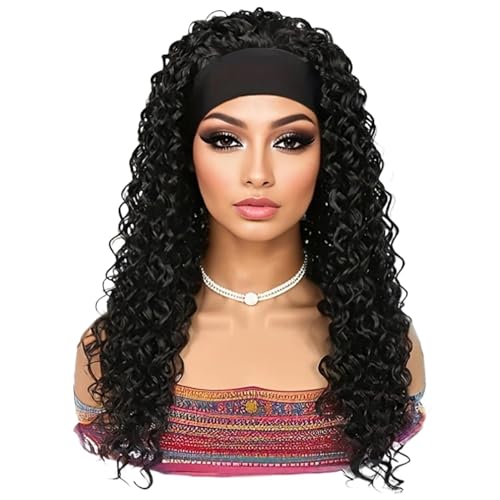 Zubehors Menschliche Haar Perücke tiefe, tiefe nperiere,Lange menschliche Perücken atmungsaktive Netzkappe - Mode Kopfbedeckung realistische Haarverlängerungen, verstellbare Haare für Frauen von Zubehors