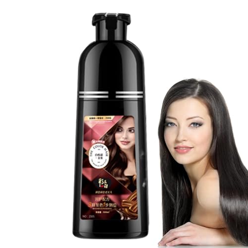 Zubehors Natürliches Haarfärbe-Shampoo, Shampoo-Haarfärbemittel für Frauen,Reichhaltiges Schaumshampoo, das Ihr Haar färbt 450 ml - Tiefenreinigendes, nicht bleichendes Shampoo mit langanhaltender von Zubehors
