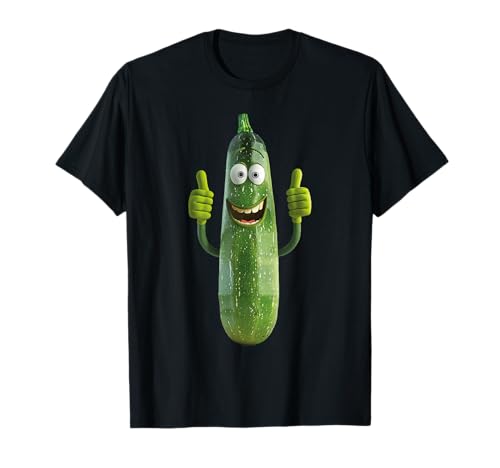Zucchini T-Shirt - Damen - Unisex-Kinder - Schwarz - S - U-Ausschnitt - Klassisch, Cartoon Zucchini Zucchini T-Shirt - Damen - Unisex-Kinder - Schwarz - S - U-Ausschnitt - Klassisch, Cartoon Zucchini von Zucchini Fruit Vegetables Design