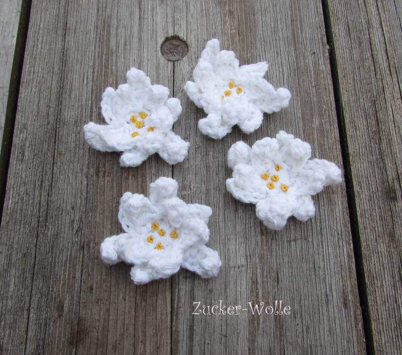 Edelweiß Trachten Häkelapplikation von ZuckerWolle