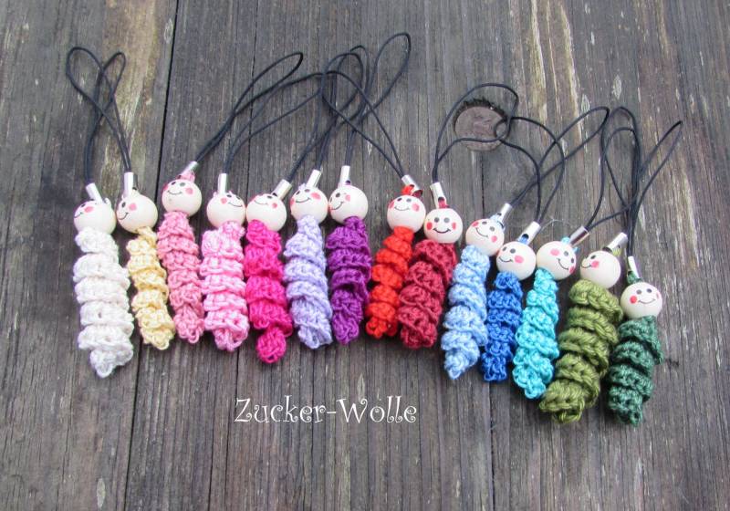 Sorgenwürmchen Micro Glückswürmchen Mit Spruch von ZuckerWolle