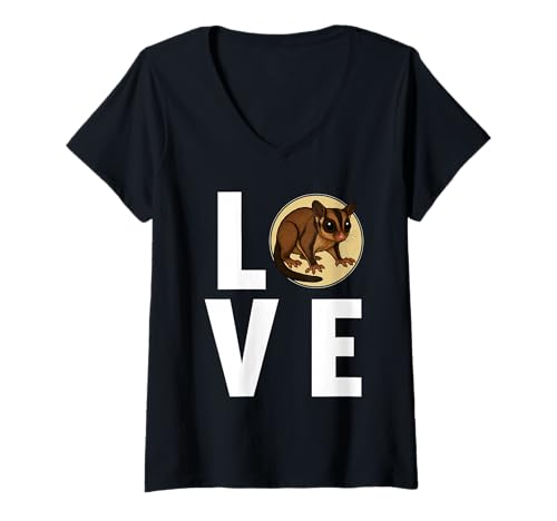 Damen Zuckergleiter T-Shirt mit V-Ausschnitt Damen Zuckergleiter T-Shirt mit V-Ausschnitt von Zuckergleiter Tier Shop