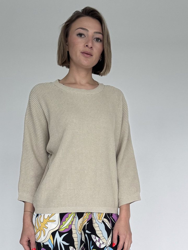 Zuckerwatte 3/4 Arm-Pullover Rippstrick, aus weicher Baumwollmischung von Zuckerwatte