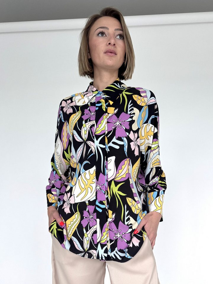 Zuckerwatte Druckbluse lässig geschnitten aus softer Viskose von Zuckerwatte