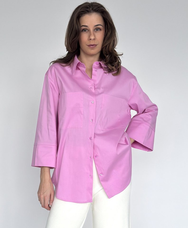 Zuckerwatte Hemdbluse aus feiner Baumwolle mit Elasthan von Zuckerwatte