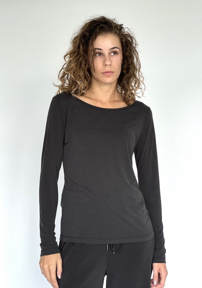 Zuckerwatte Langarmshirt mit Rundhalsausschnitt aus feinster Modalmischung von Zuckerwatte