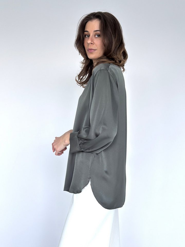 Zuckerwatte Satinbluse SILK TOUCH mit Rundhals Ausschnitt und langem Arm Zuckerwatte Satinbluse SILK TOUCH mit Rundhals Ausschnitt und langem Arm von Zuckerwatte