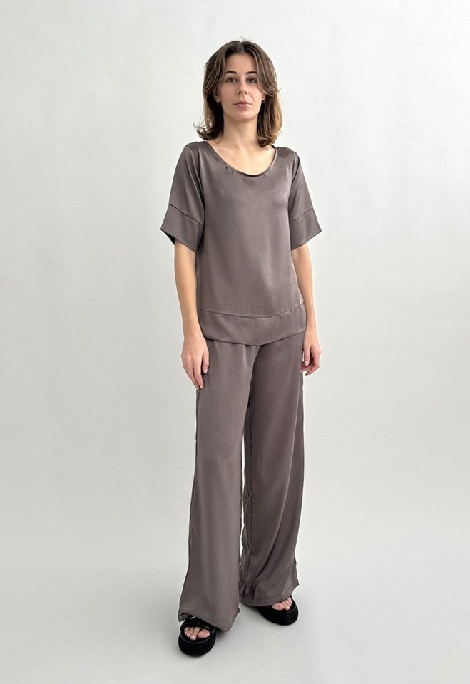 Zuckerwatte Satinbluse mit Rundhalsausschnitt SILK TOUCH von Zuckerwatte