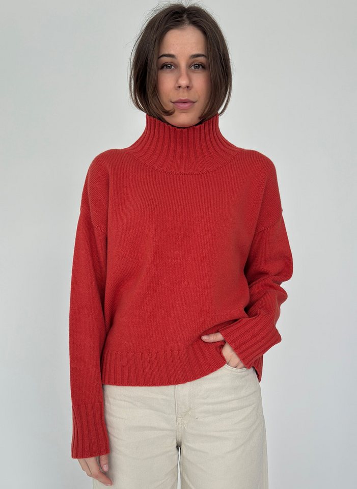 Zuckerwatte Stehkragenpullover Bequem geschnitten, Merinowolle mit Cashmere von Zuckerwatte