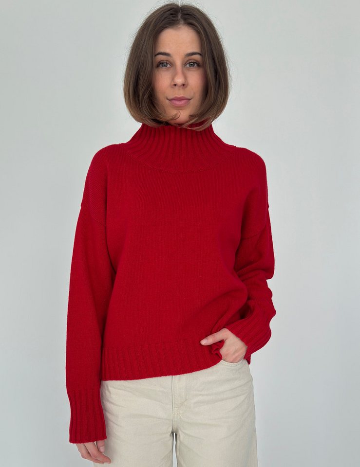 Zuckerwatte Stehkragenpullover Bequem geschnitten, Merinowolle mit Cashmere von Zuckerwatte