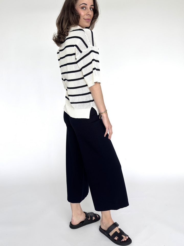 Zuckerwatte Strickhose mit weitem Bein, aus feinem Viskose Stretch von Zuckerwatte