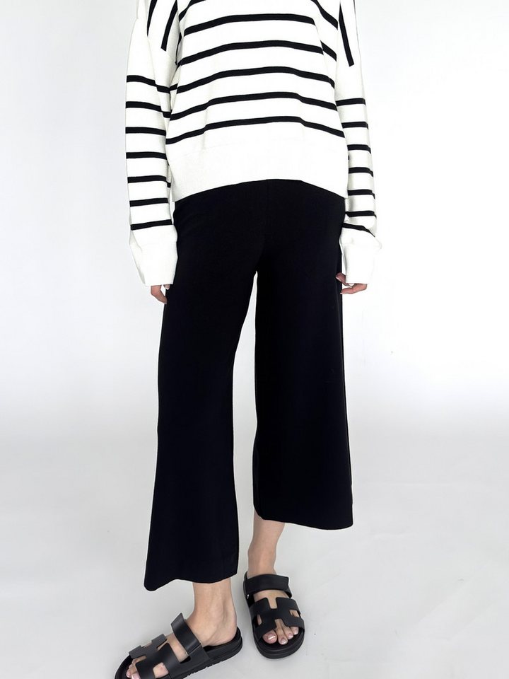 Zuckerwatte Strickhose mit weitem Bein, aus feinem Viskose Stretch von Zuckerwatte