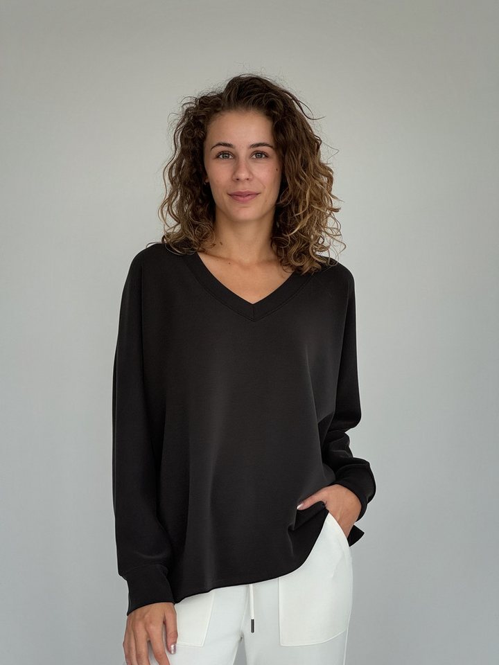 Zuckerwatte Sweatshirt mit V-Ausschnitt aus weicher Modalmischung Zuckerwatte Sweatshirt mit V-Ausschnitt aus weicher Modalmischung von Zuckerwatte