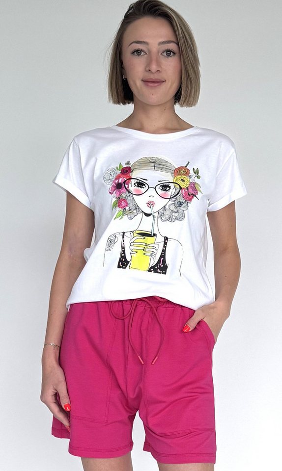 Zuckerwatte Sweatshorts aus weicher Baumwolle Modal Mischung von Zuckerwatte