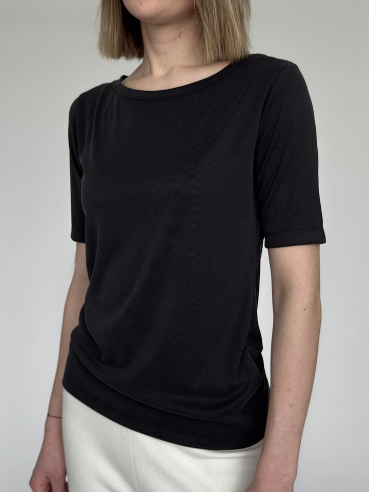 Zuckerwatte T-Shirt modisches Rundhalsshirt, Rippoptik, weiche Modalmischung von Zuckerwatte