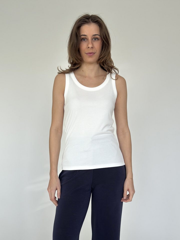 Zuckerwatte Tanktop Rippstrickoptik aus weicher Modal Mischung von Zuckerwatte