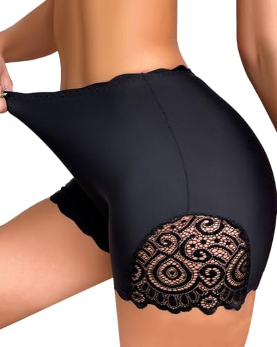 Zueauns Unterhosen Damen Nahtlos Boxershorts Shorts Nahtlose Unterwäsche Seamless Slips Radlerhose Unterhose Hotpants Kurze Hose Hipster Pantys Spitze Unterhosen Unter Kleid No Show Boyshorts Panties von Zueauns