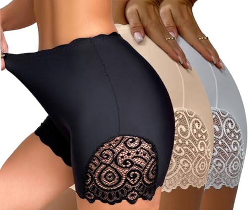 Zueauns Unterhosen Damen Nahtlos Boxershorts Shorts Nahtlose Unterwäsche Seamless Slips Radlerhose Unterhose Hotpants Kurze Hose Hipster Pantys Spitze Unterhosen Unter Kleid No Show Boyshorts Panties von Zueauns