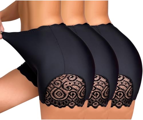 Zueauns Unterhosen Damen Nahtlos Boxershorts Shorts Nahtlose Unterwäsche Seamless Slips Radlerhose Unterhose Hotpants Kurze Hose Hipster Pantys Spitze Unterhosen Unter Kleid No Show Boyshorts Panties von Zueauns