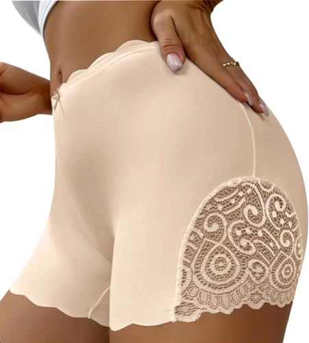 Zueauns Unterhosen Damen Nahtlos Boxershorts Shorts Nahtlose Unterwäsche Seamless Slips Radlerhose Unterhose Hotpants Kurze Hose Hipster Pantys Spitze Unterhosen Unter Kleid No Show Boyshorts Panties von Zueauns