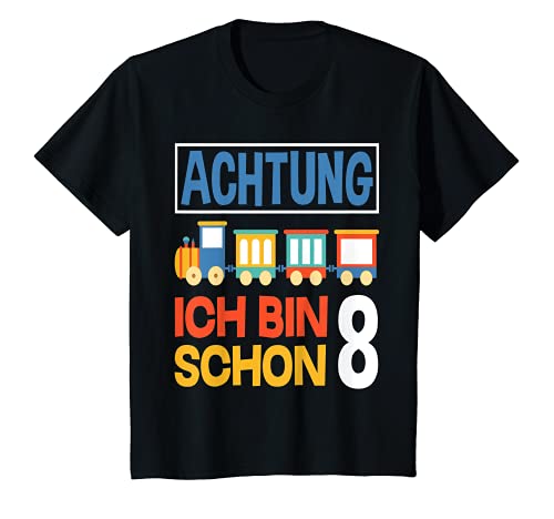 Kinder Zug 8 Jahre Achtung Ich bin 8 - 8. Geburtstag Jungen T-Shirt Kinder Zug 8 Jahre Achtung Ich bin 8 - 8. Geburtstag Jungen T-Shirt von Züge Jungs Mädchen Kindergeburtstag Geschenke