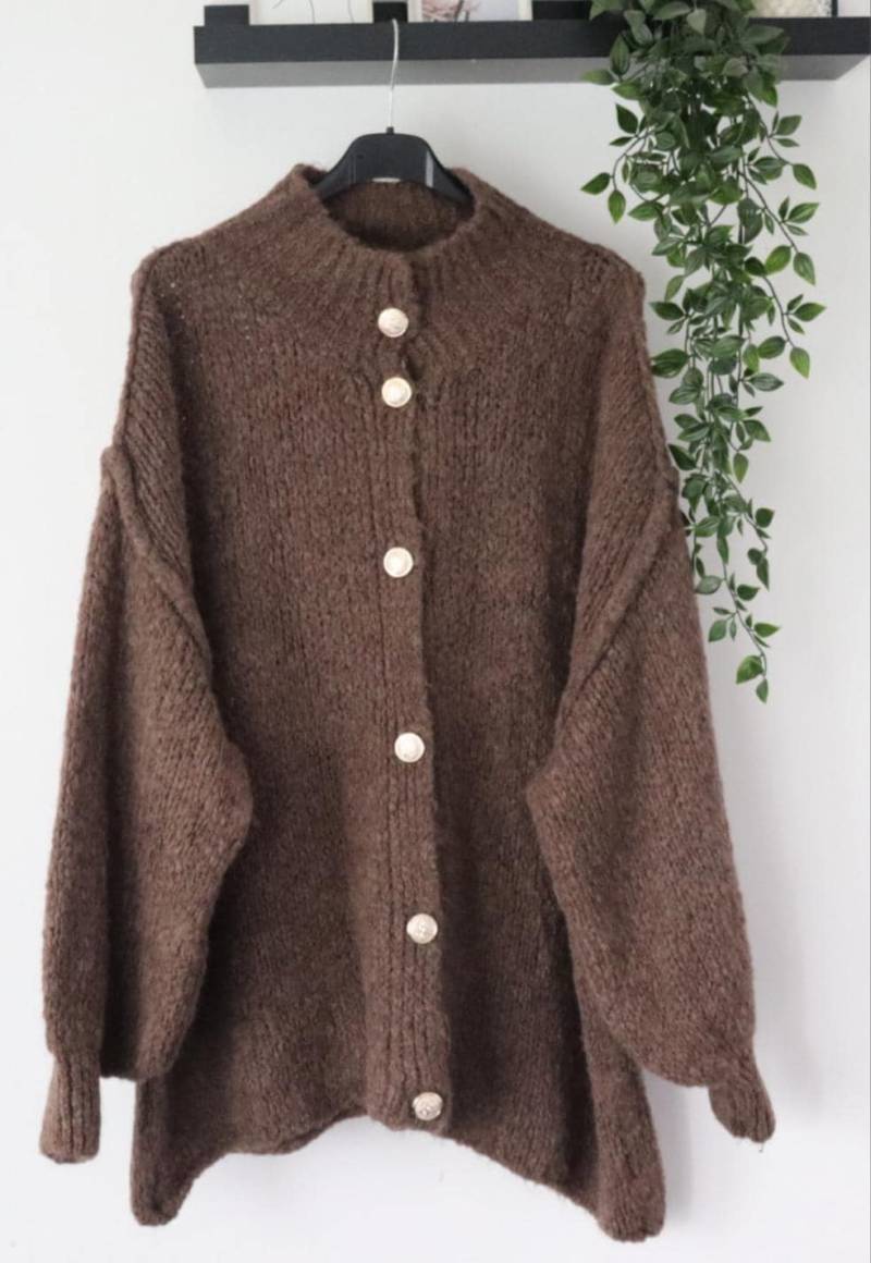 Damen Strickjacke Mit Knöpfen von ZuemraNisaMode