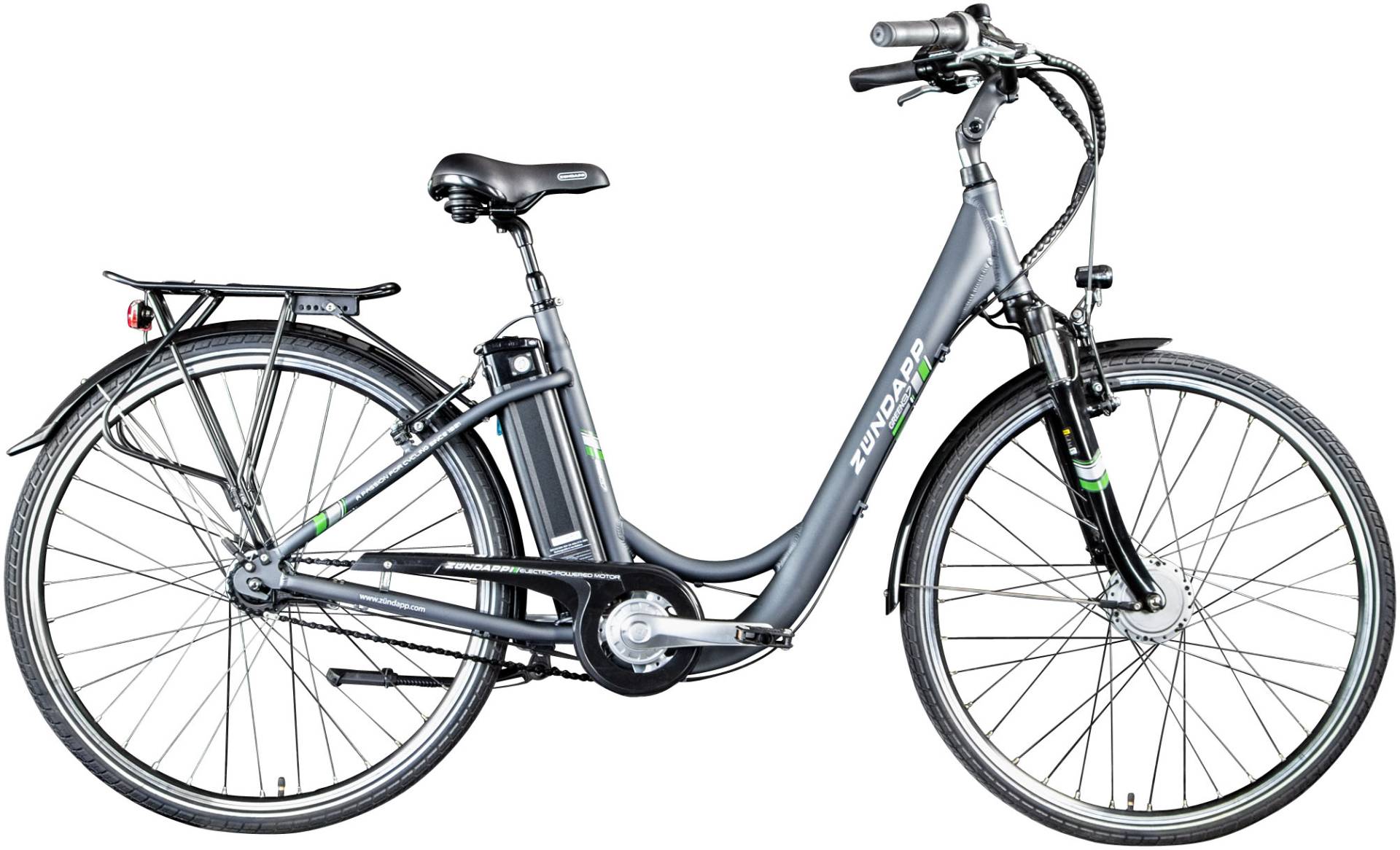 Zündapp "Green 3.7" 7 Gang Nabenschaltung Frontmotor 250 W Pedelec, Elektrofahrrad für Damen u. Herren von Zündapp