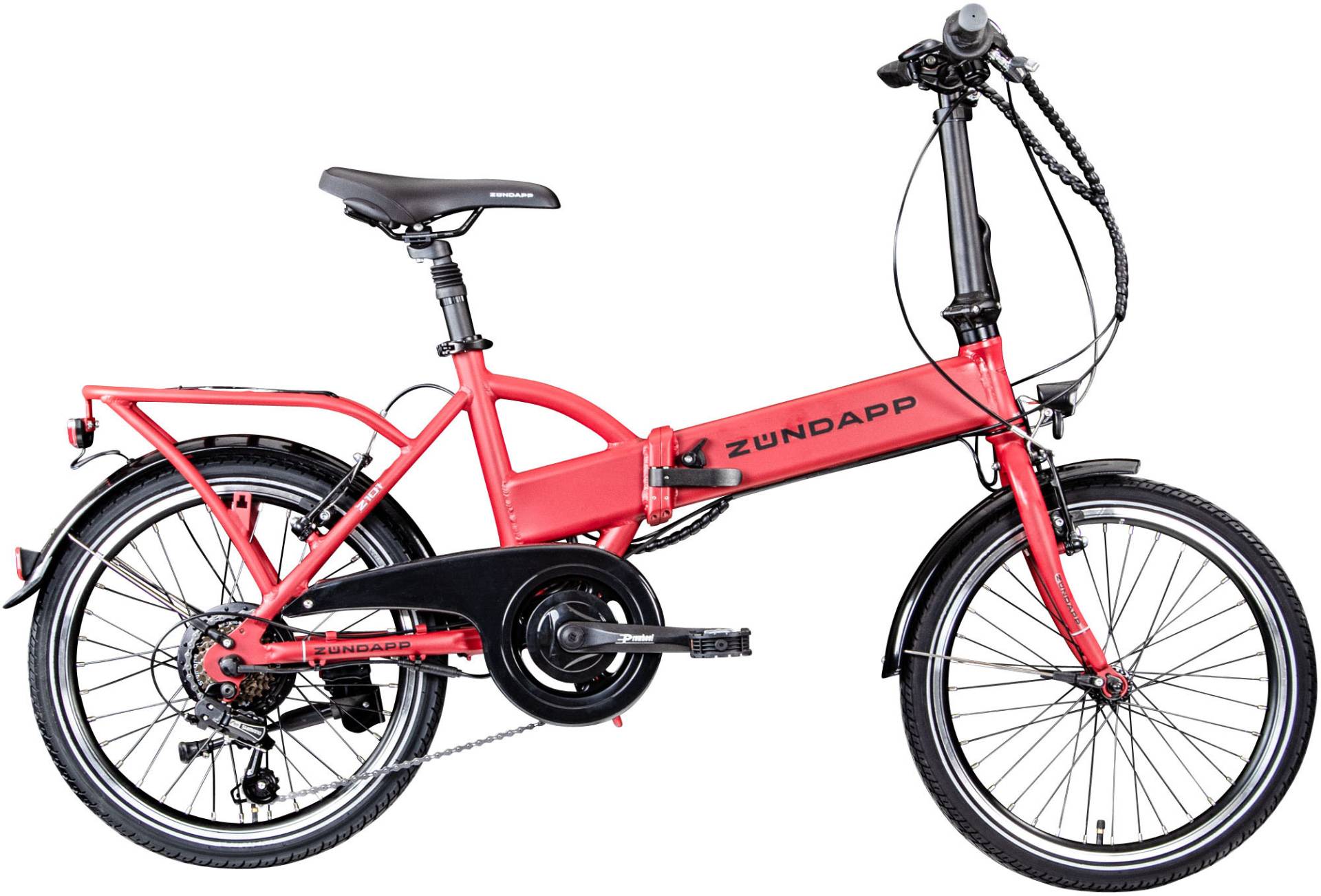 Zündapp "Z101" 6 Gang Shimano Tourney RD-TY300 Schaltwerk Kettenschaltung Heckmotor 250 W Pedelec, Elektrofahrrad für Damen u. Herren von Zündapp