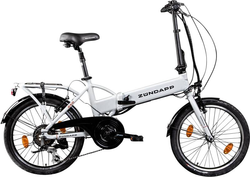 Zündapp "Z101" 6 Gang Shimano Tourney Schaltwerk Kettenschaltung Heckmotor 250 W Pedelec, Elektrofahrrad für Damen u. Herren von Zündapp