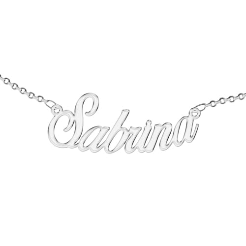 Zuffetti Personalisierbare Halskette für Damen mit Namen - Tragen Sie Ihren Namen - Edelstahl und hypoallergen - Farbe Silber - Designed in Italy, Legierter Stahl Zuffetti Personalisierbare Halskette für Damen mit Namen - Tragen Sie Ihren Namen - Edelstahl und hypoallergen - Farbe Silber - Designed in Italy, Legierter Stahl von Zuffetti
